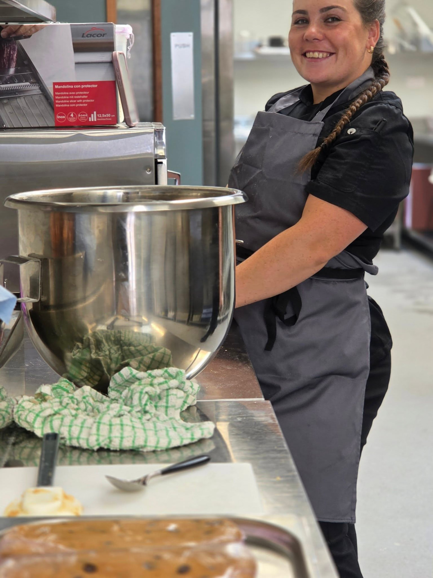 Our pastry chef at work in the kitchen