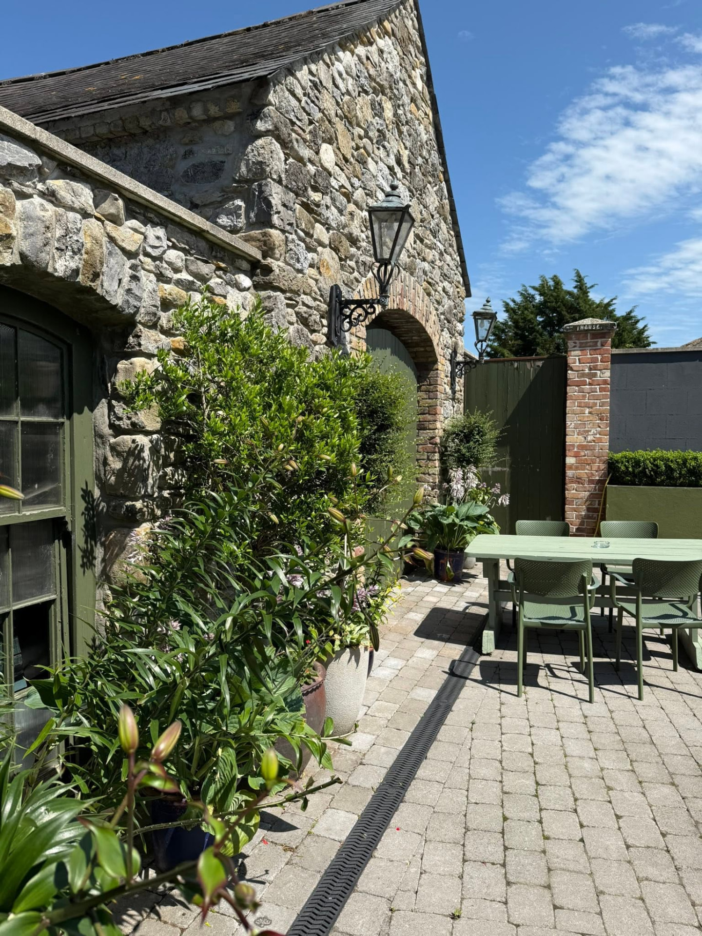 Stone exterior and archway
